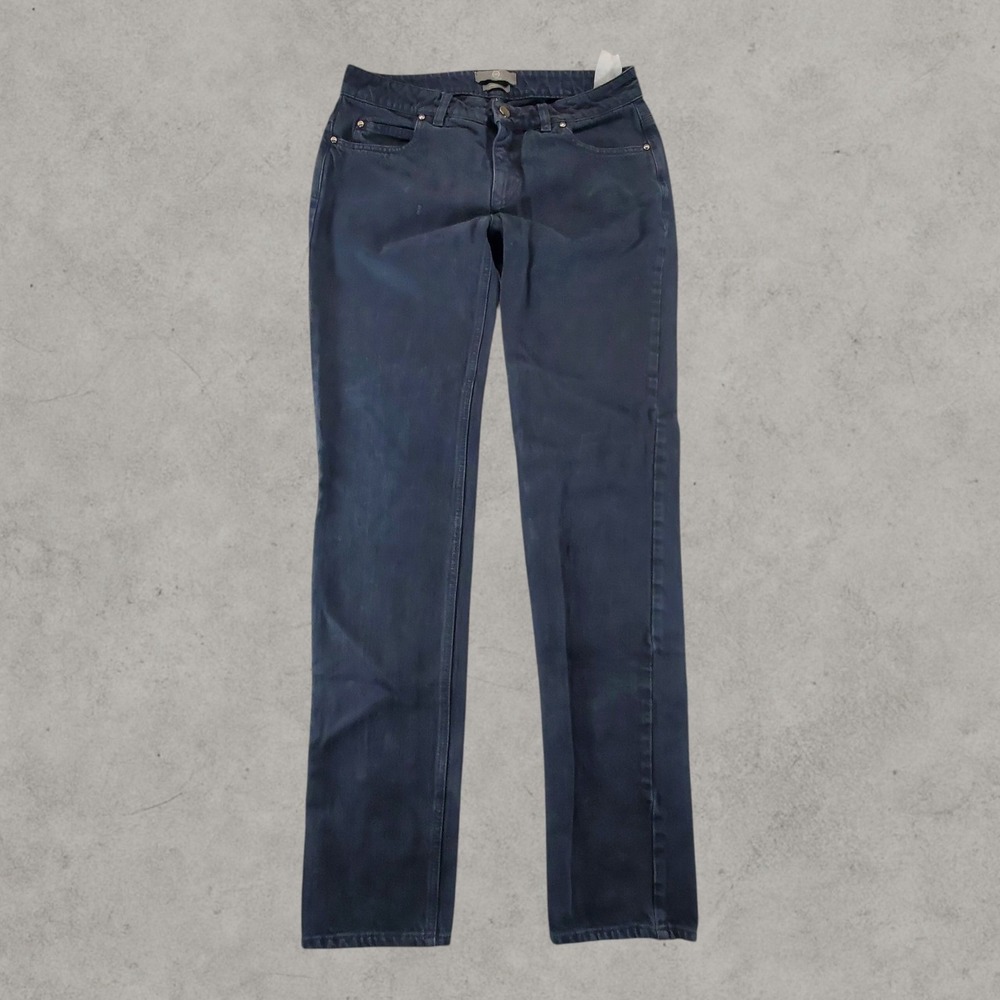 Alexander McQueen Jeans Men 32x32 Black Slim Fit Designer Denim Crest Casual Y2K